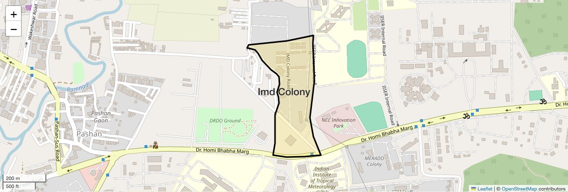 Location Map of Imd Colony, Pune