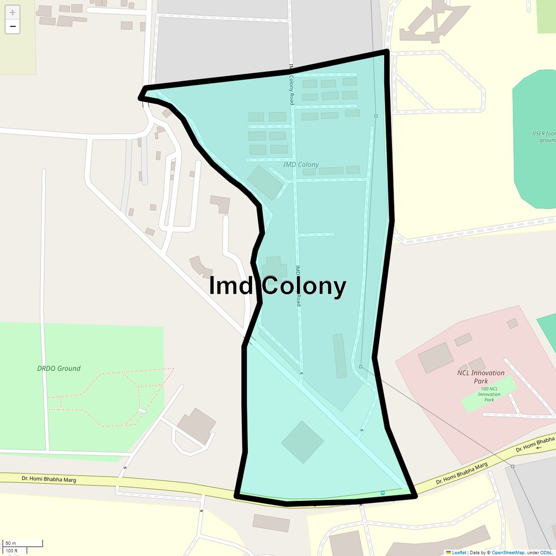 Location Map of Imd Colony, Pune