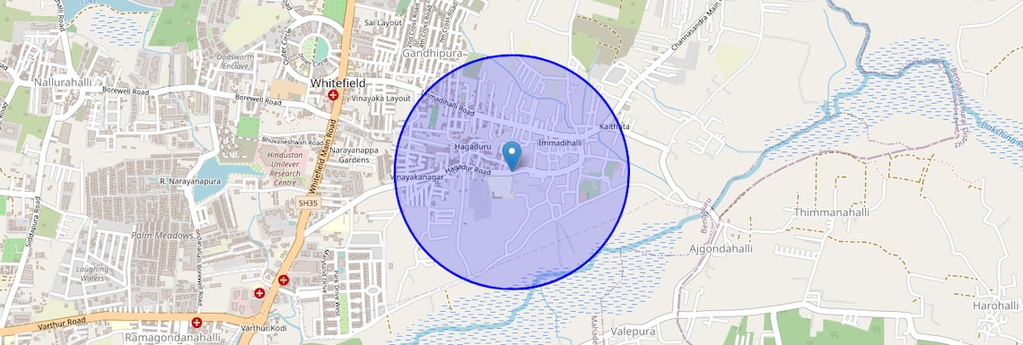 Location Map of Immadihalli, Bangalore