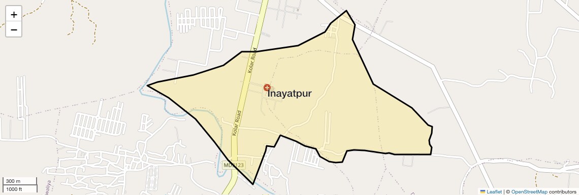 Location Map of Inayatpur, Bhopal