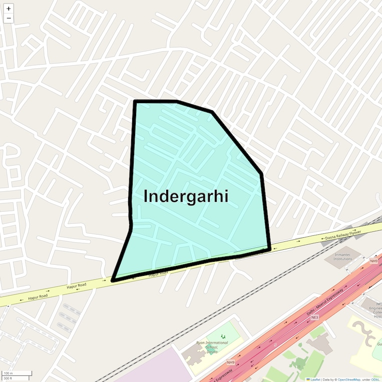 Location Map of Indergarhi
