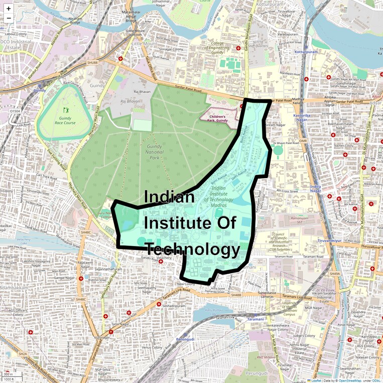 Location Map of Indian Institute Of Technology