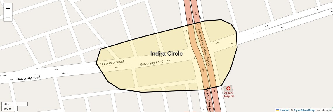 Indira Circle Map