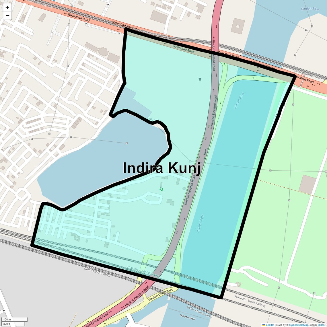 Location Map of Indira Kunj, Ghaziabad