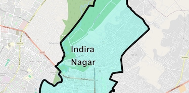 Location Map of Indira Nagar, Lucknow