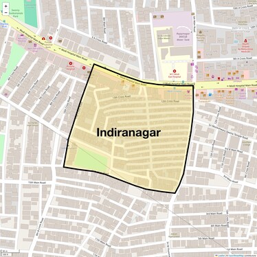 Location Map of Indiranagar, Bangalore