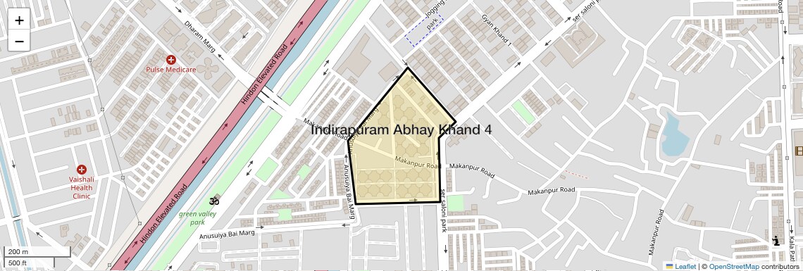 Location Map of Indirapuram Abhay Khand 4, Ghaziabad