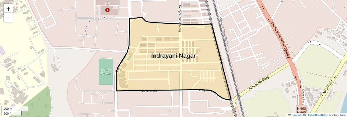 Location Map of Indrayani Nagar, Pune