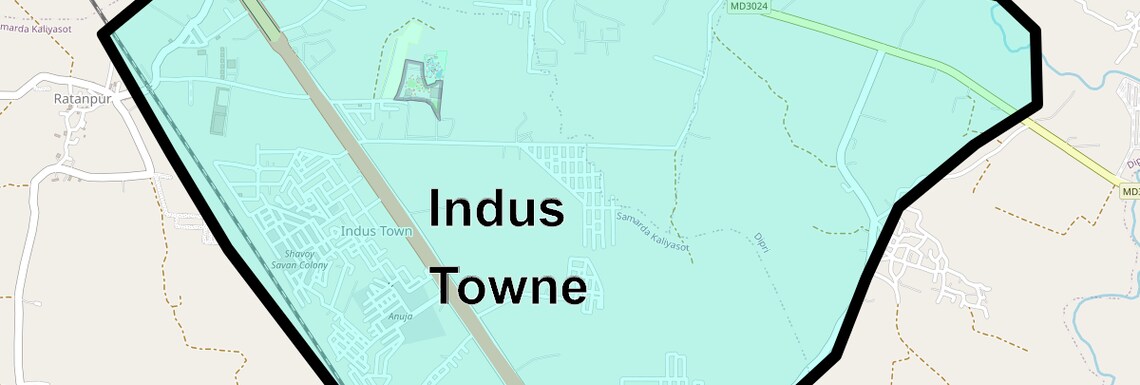 Location Map of Indus Towne, Bhopal