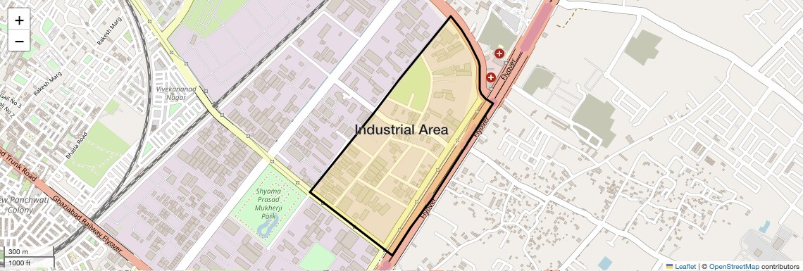 Location Map of Industrial Area, Ghaziabad
