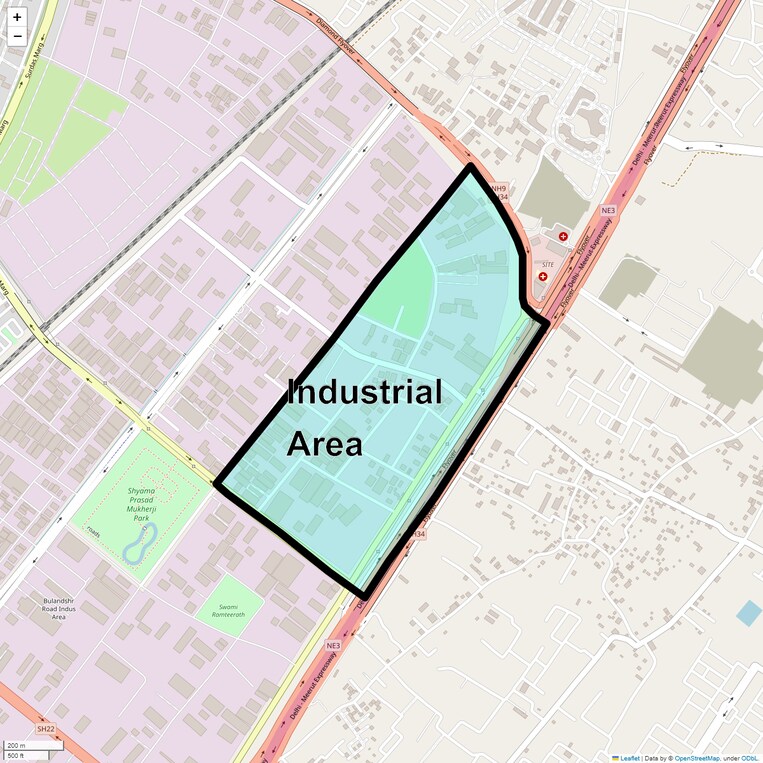 Location Map of Industrial Area