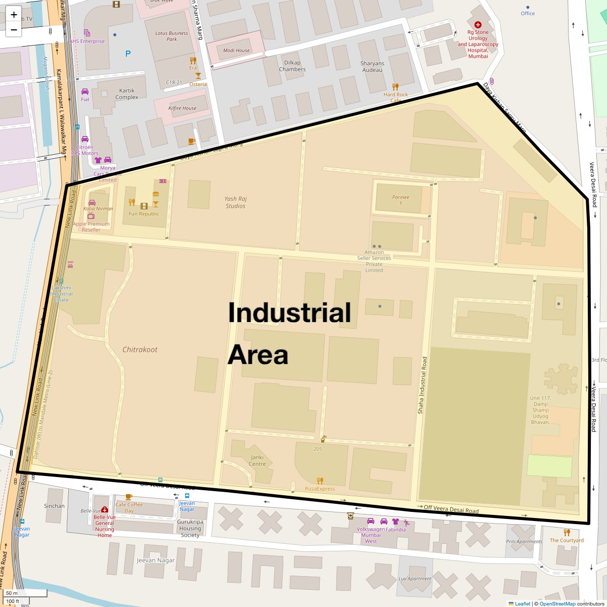 Location Map of Industrial Area, Mumbai