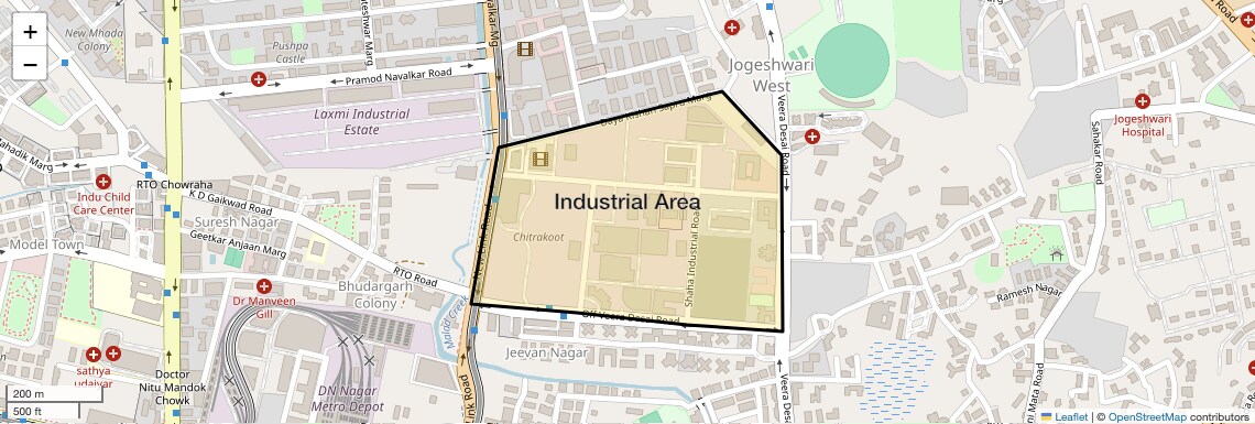 Location Map of Industrial Area, Mumbai