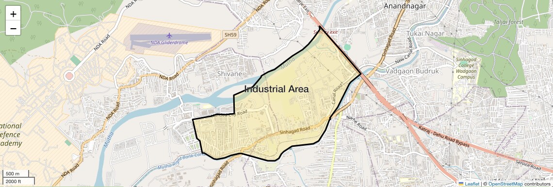 Location Map of Industrial Area, Pune