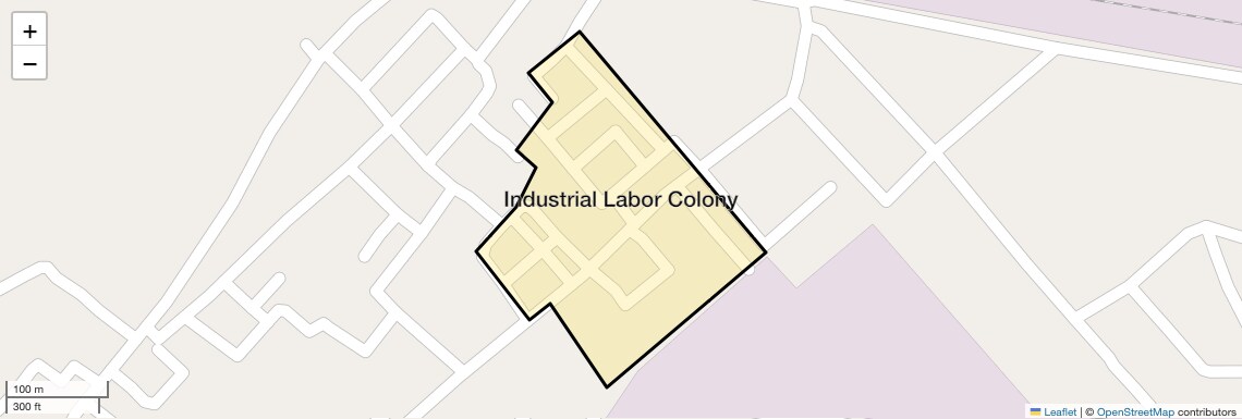 Location Map of Industrial Labor Colony, Bareilly