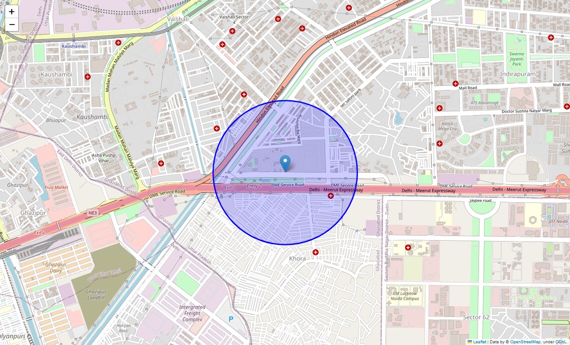 Location Map of Irs Cooperative Housing, Ghaziabad