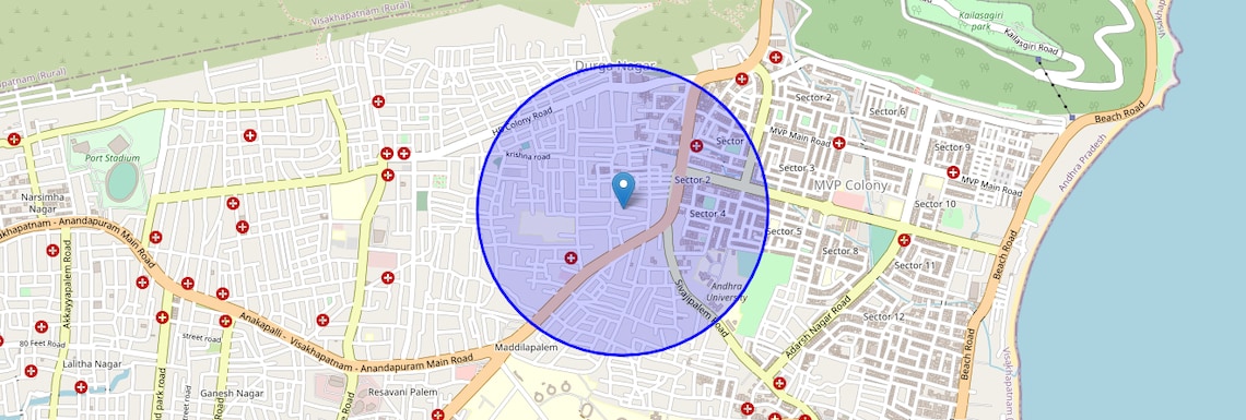 Location Map of Isakathota, Vizag