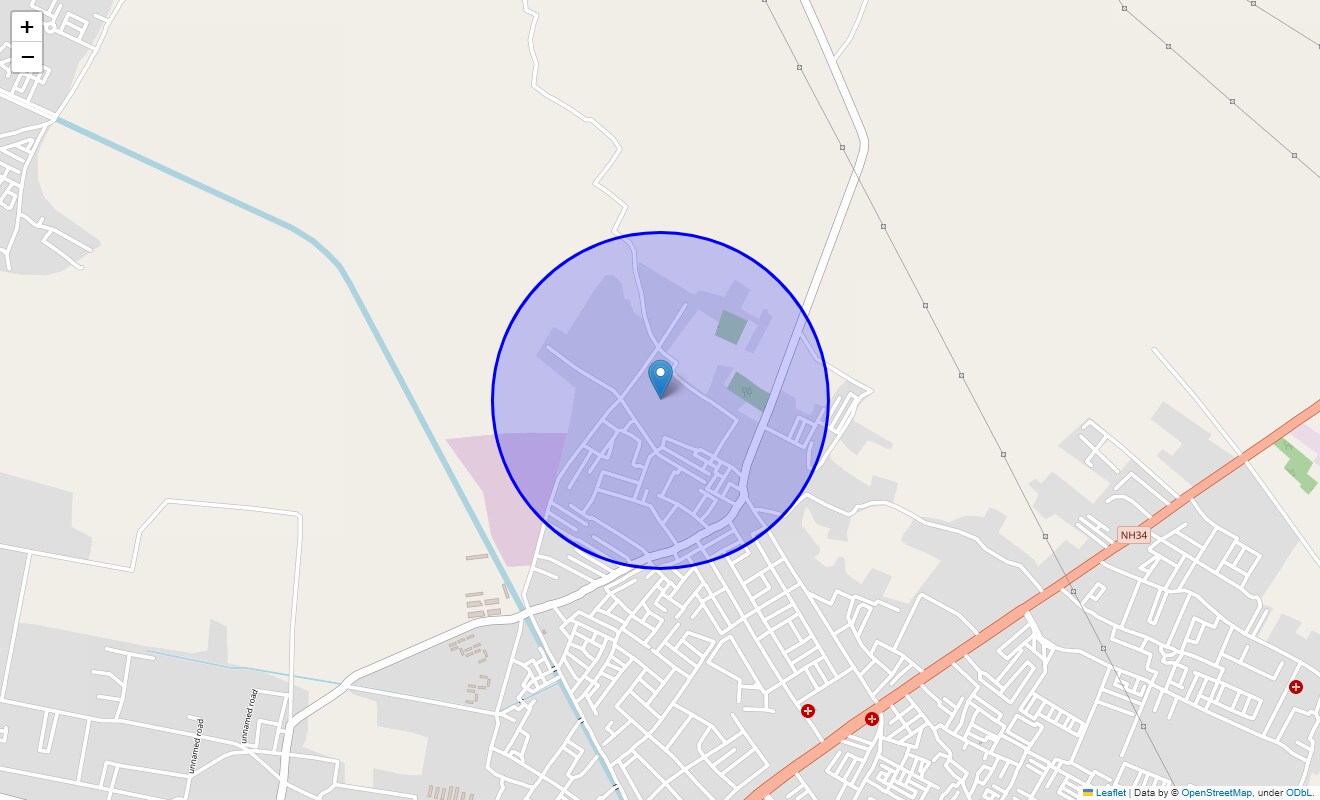 Location Map of Ishapuram, Meerut