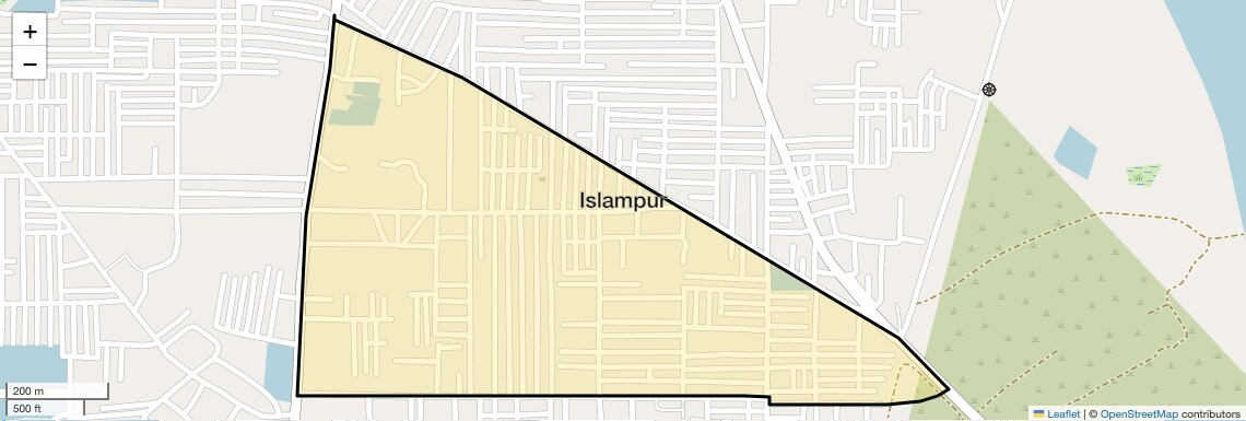 Location Map of Islampur, Faridabad