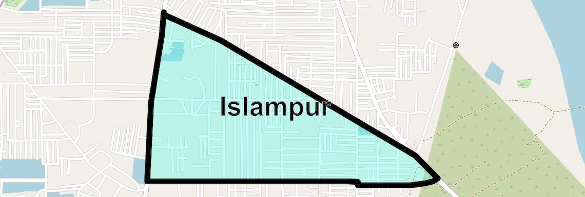 Location Map of Islampur, Faridabad