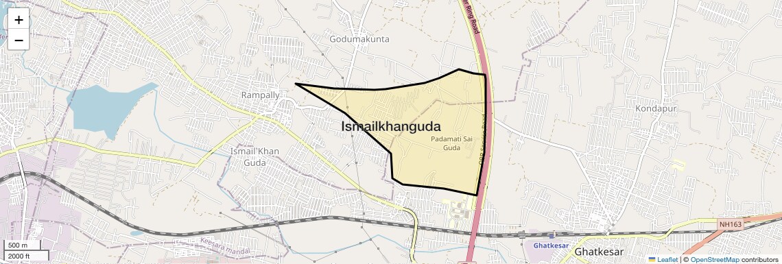 Location Map of Ismailkhanguda, Hyderabad