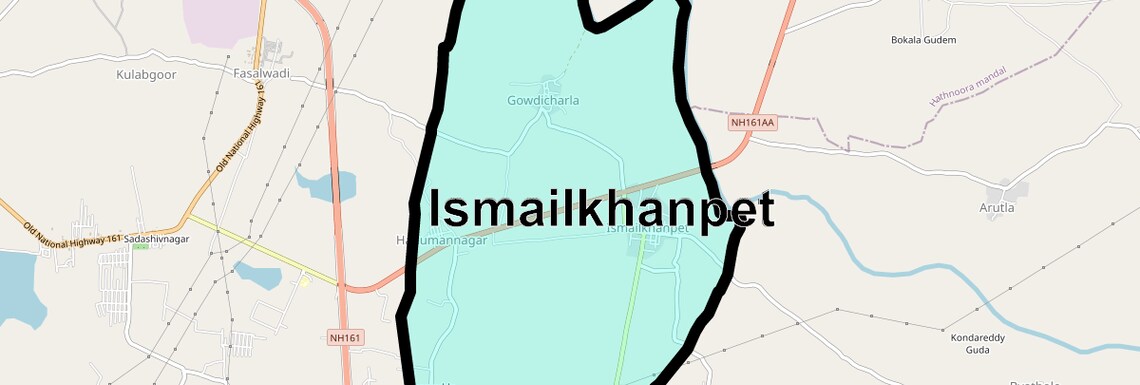 Location Map of Ismailkhanpet, Hyderabad