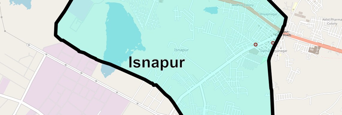 Location Map of Isnapur, Hyderabad