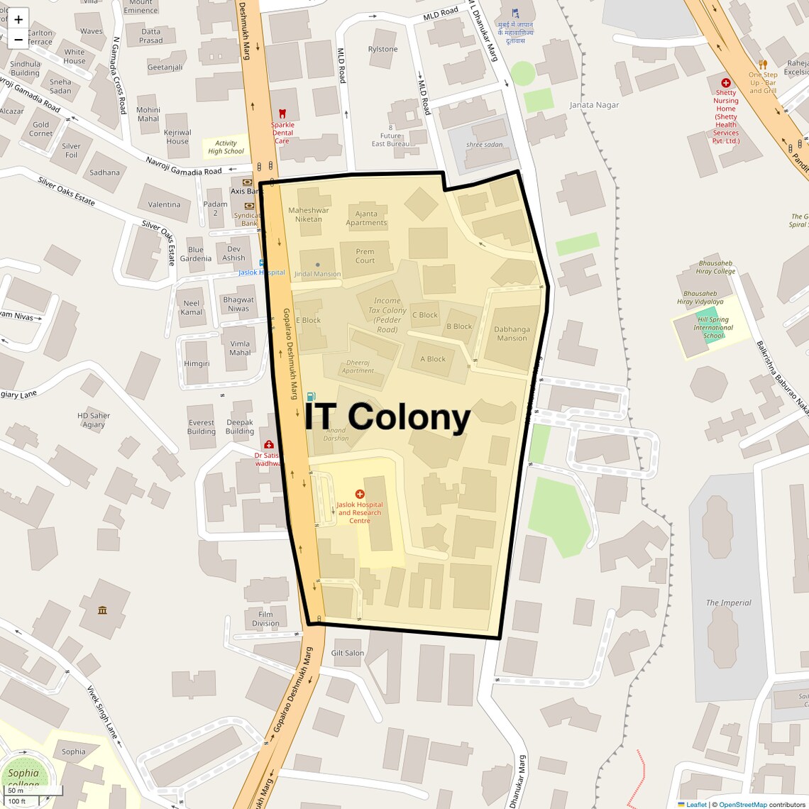 Location Map of It Colony, Mumbai