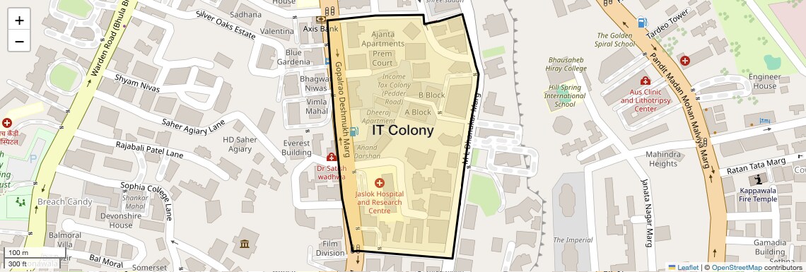 Location Map of IT Colony, Mumbai