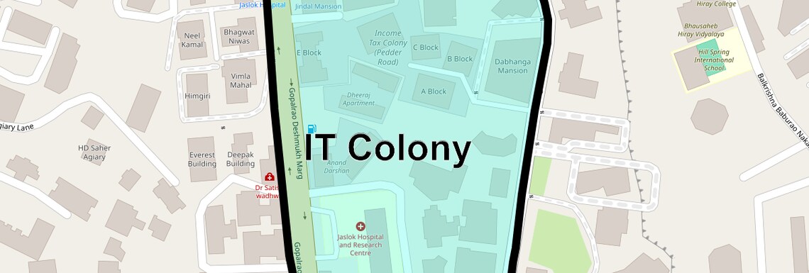 Location Map of It Colony, Mumbai