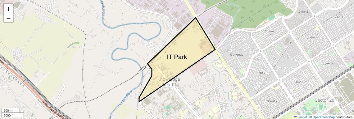 Location Map of IT Park, Greater Noida