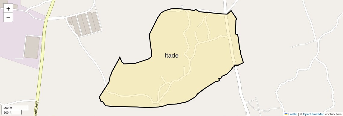 Location Map of Itade, Thane
