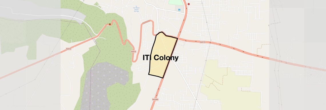 Location Map of Iti Colony, Gurgaon