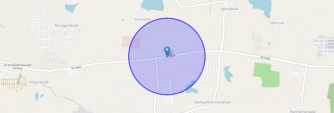 Location Map of IVC Road, Bangalore