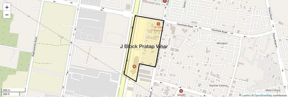 Location Map of J Block Pratap Vihar, Ghaziabad