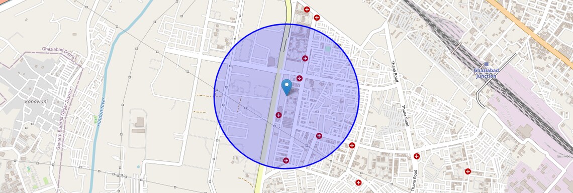Location Map of J Block Pratap Vihar, Ghaziabad