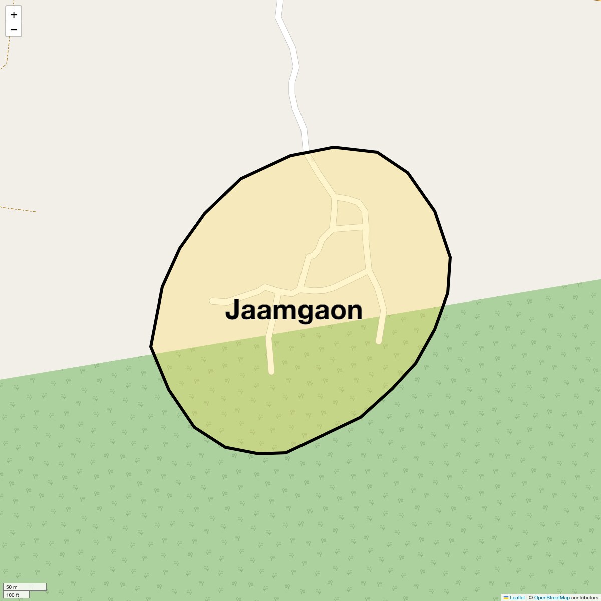 Location Map of Jaamgaon, Pune