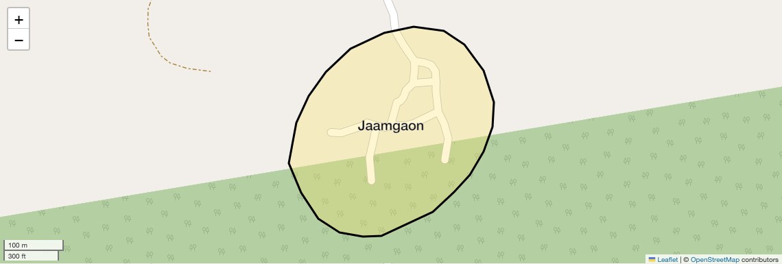 Location Map of Jaamgaon, Pune