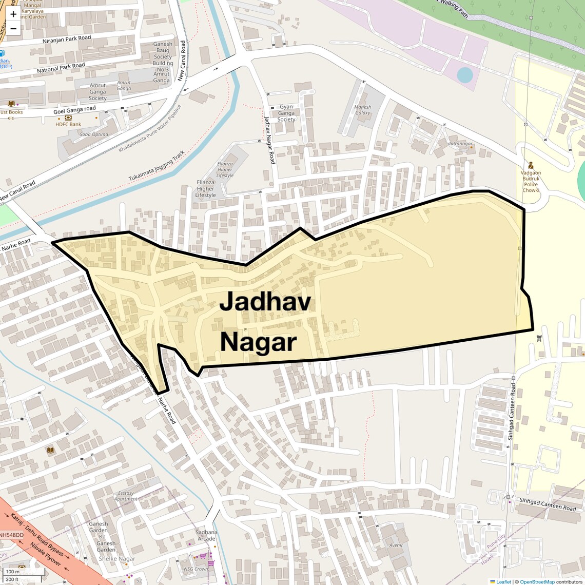 Location Map of Jadhav Nagar, Pune