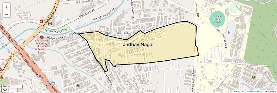 Location Map of Jadhav Nagar, Pune