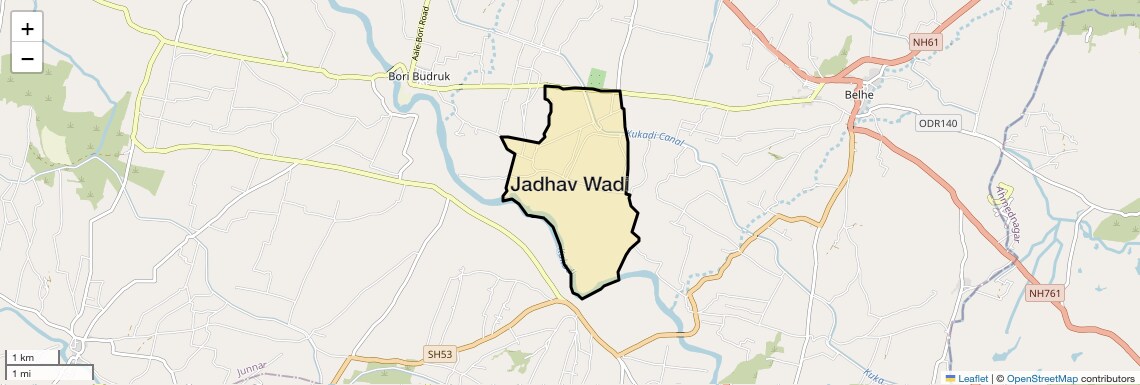 Location Map of Jadhav Wadi, Pune