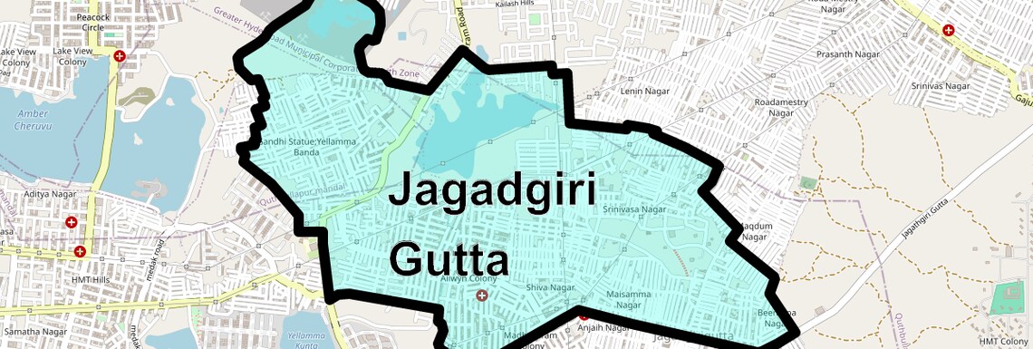Location Map of Jagadgiri Gutta, Hyderabad
