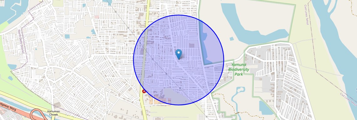 Location Map of Jagatpur, Delhi