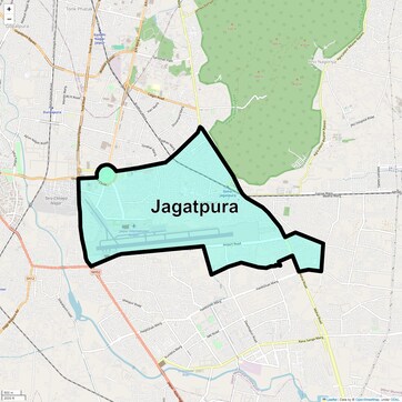 Location Map of Jagatpura, Jaipur