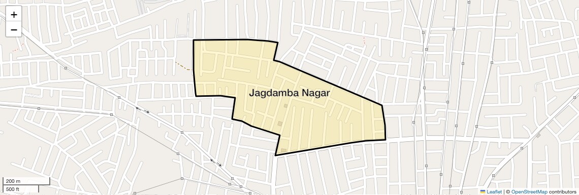 Location Map of Jagdamba Nagar, Jaipur