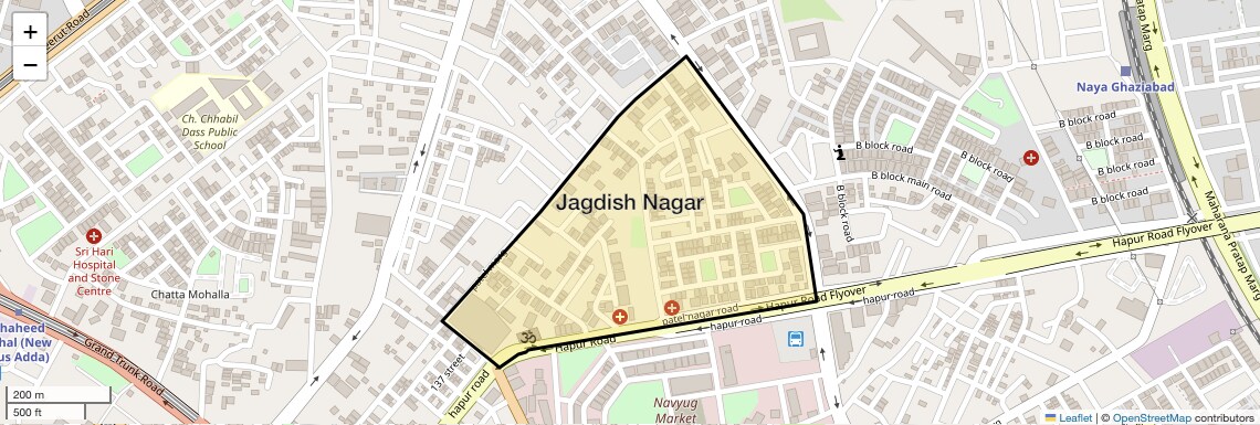 Location Map of Jagdish Nagar, Ghaziabad
