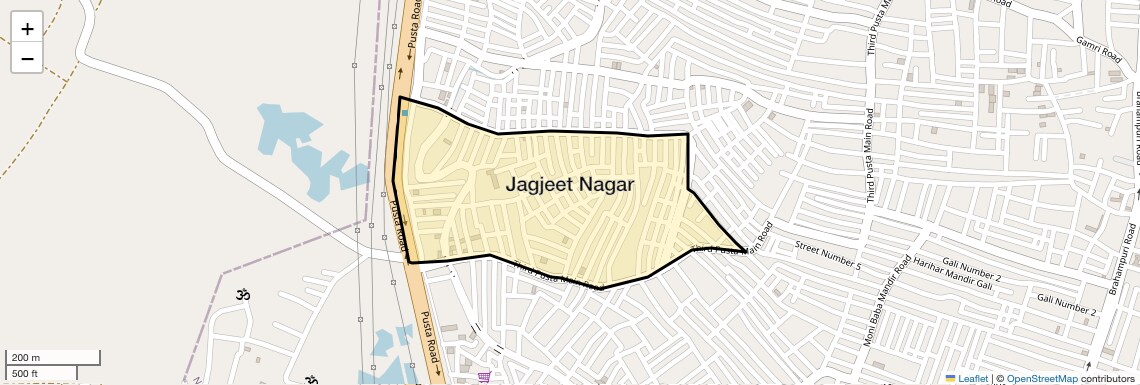 Location Map of Jagjeet Nagar, Delhi