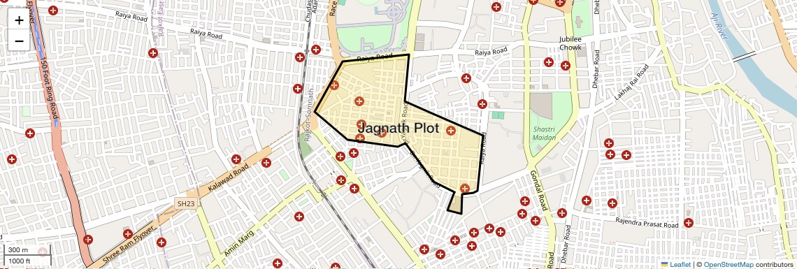 Location Map of Jagnath Plot, Rajkot