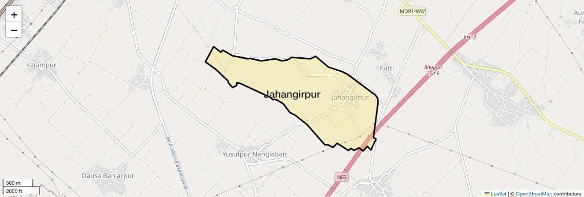 Location Map of Jahangirpur, Ghaziabad