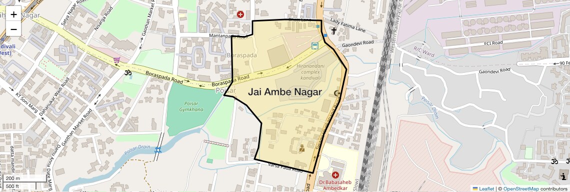 Location Map of Jai Ambe Nagar, Mumbai